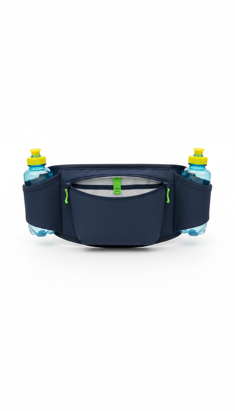Deep Navy water belt with secure clasp closure