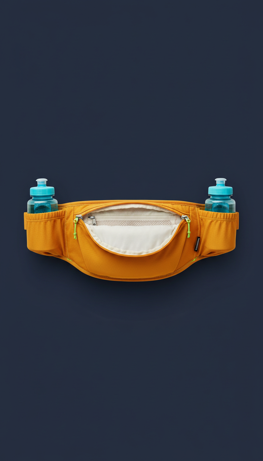Highlight Amber running belt with breathable mesh