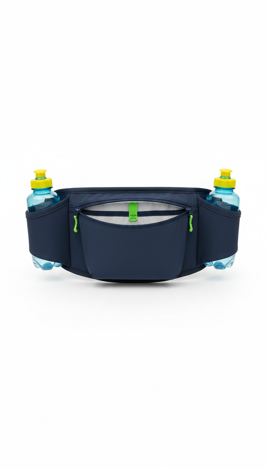Deep Navy water belt with secure clasp closure