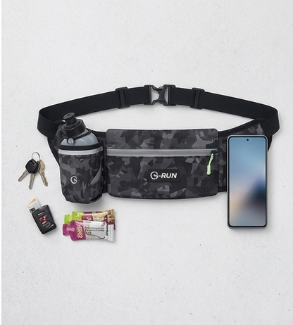G-Run Hydration Running Belt — 2x10oz Bottles, Fits Any Phone