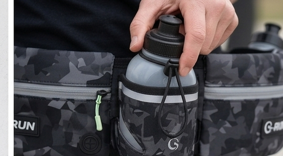 G-Run Hydration Running Belt — 2x10oz Bottles, Fits Any Phone